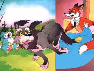 Собака испугалась и убежала