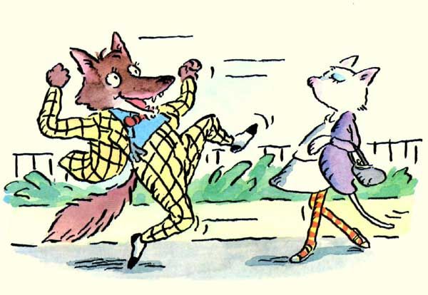 Однажды Лис прогуливался в парке и увидел красивую Кошку