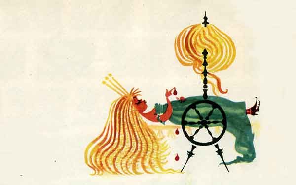 исполнилось заклинание, и принцесса уколола палец