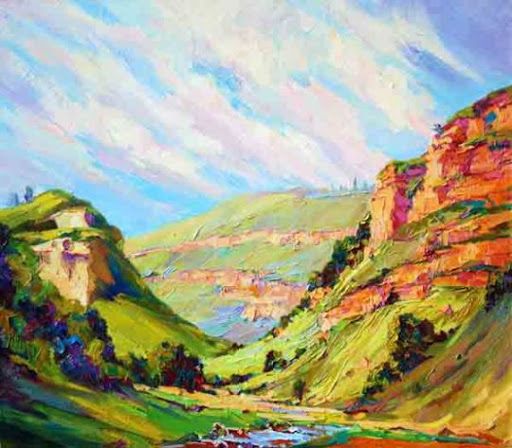 В горном ущелье стояла большая скала